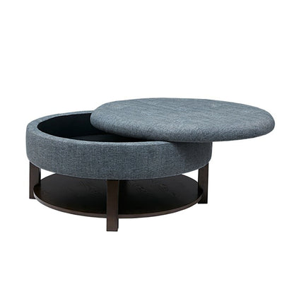 Miller Round Storage Ottoman - Grey