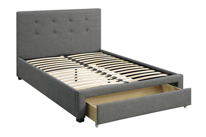 Elegant Dreams Queen Bed with Tufted Headboard and Storage