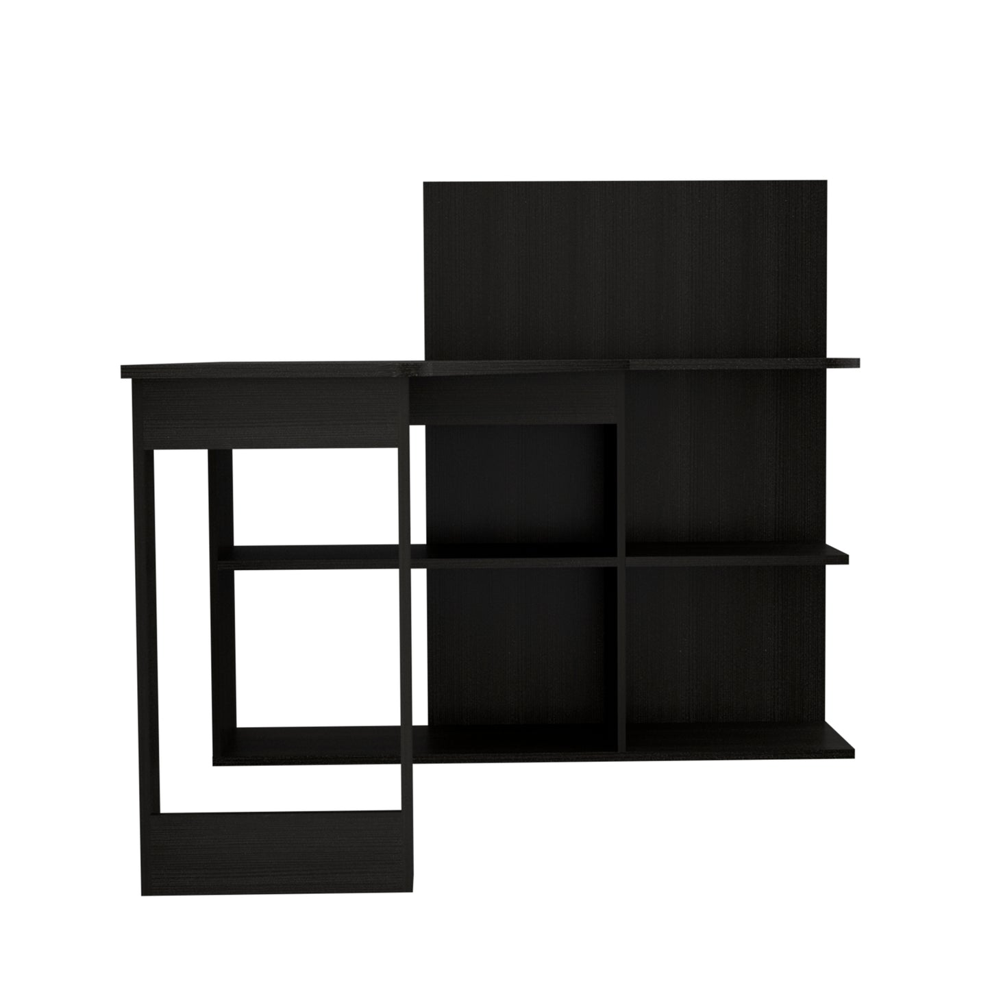 Tech Pro 4-Shelf L-Shaped Computer Desk - Black