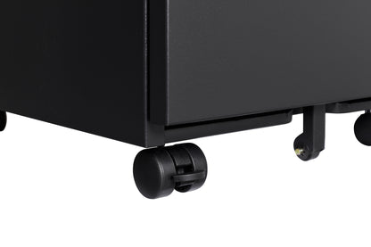 Swift Lock Mobile Storage Cabinet With Leather Cushion - Black