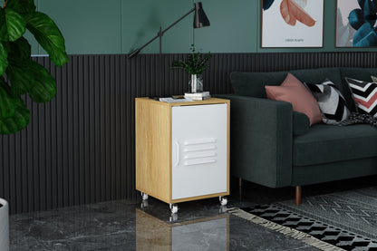 Urban Wheel Cabinet Contemporary Bedside Table