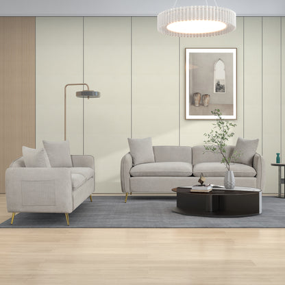Elegant Comfort Velvet Sofa Set
