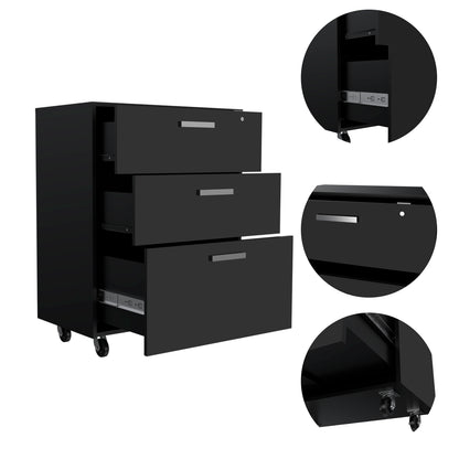 Medford 3-Drawer Cabinet - Black