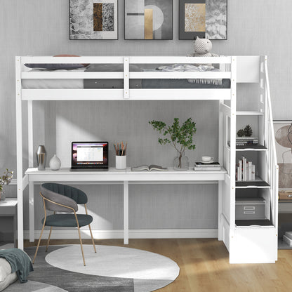 Dream Haven Twin Size Loft Bed