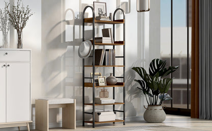 Tall Tower Bookcase - Brown