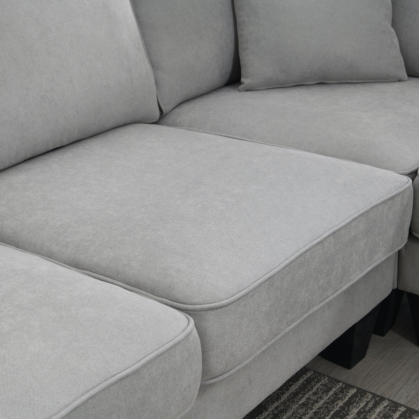 Elegant Comfort U-Shape Sectional Sofa Set