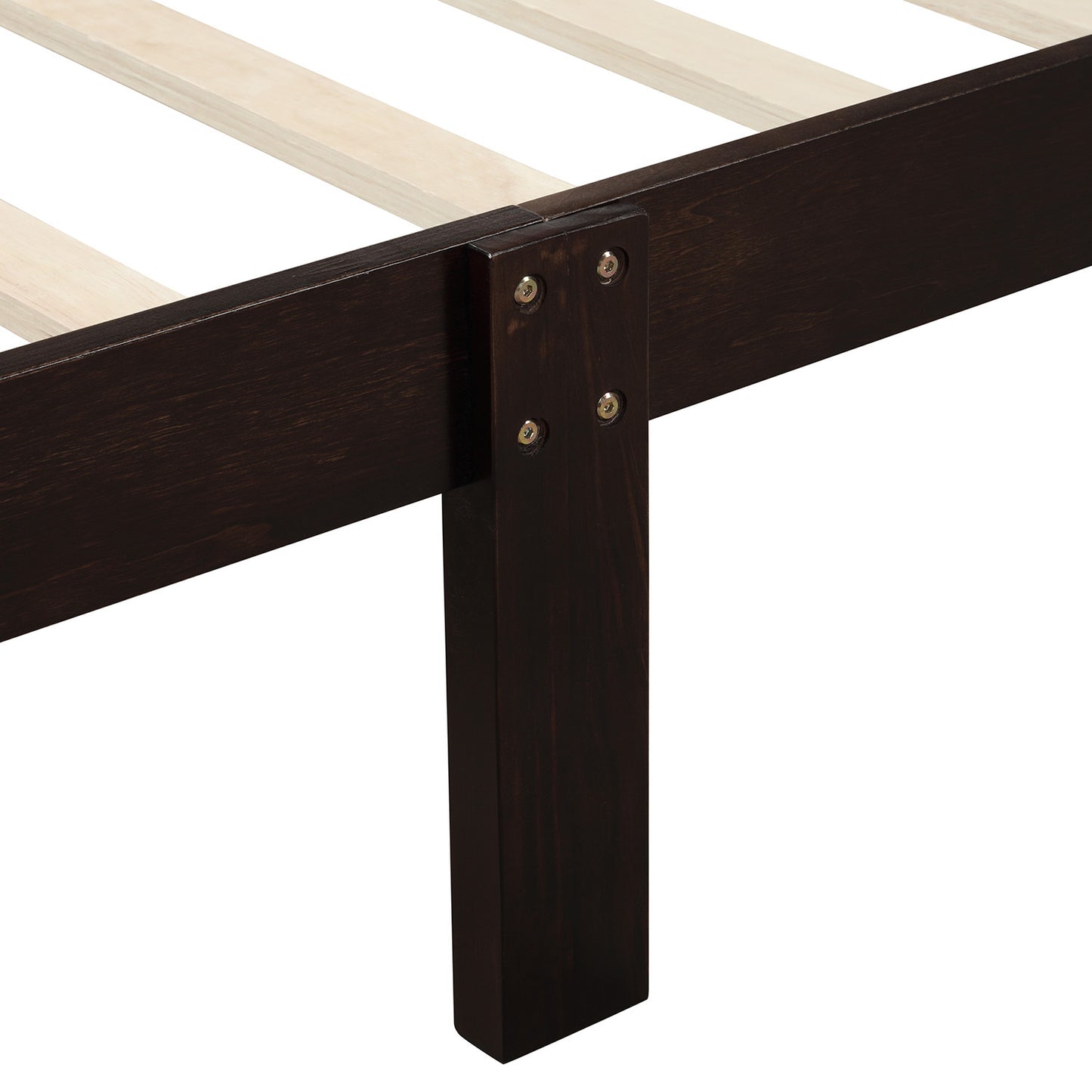 Urban Fusion Twin Size Wood Platform Bed - Espresso