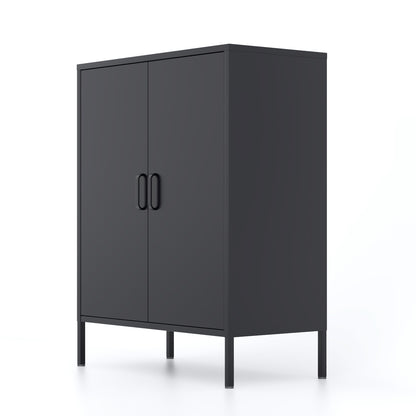 Stand Storage Steel Cabinets - Black
