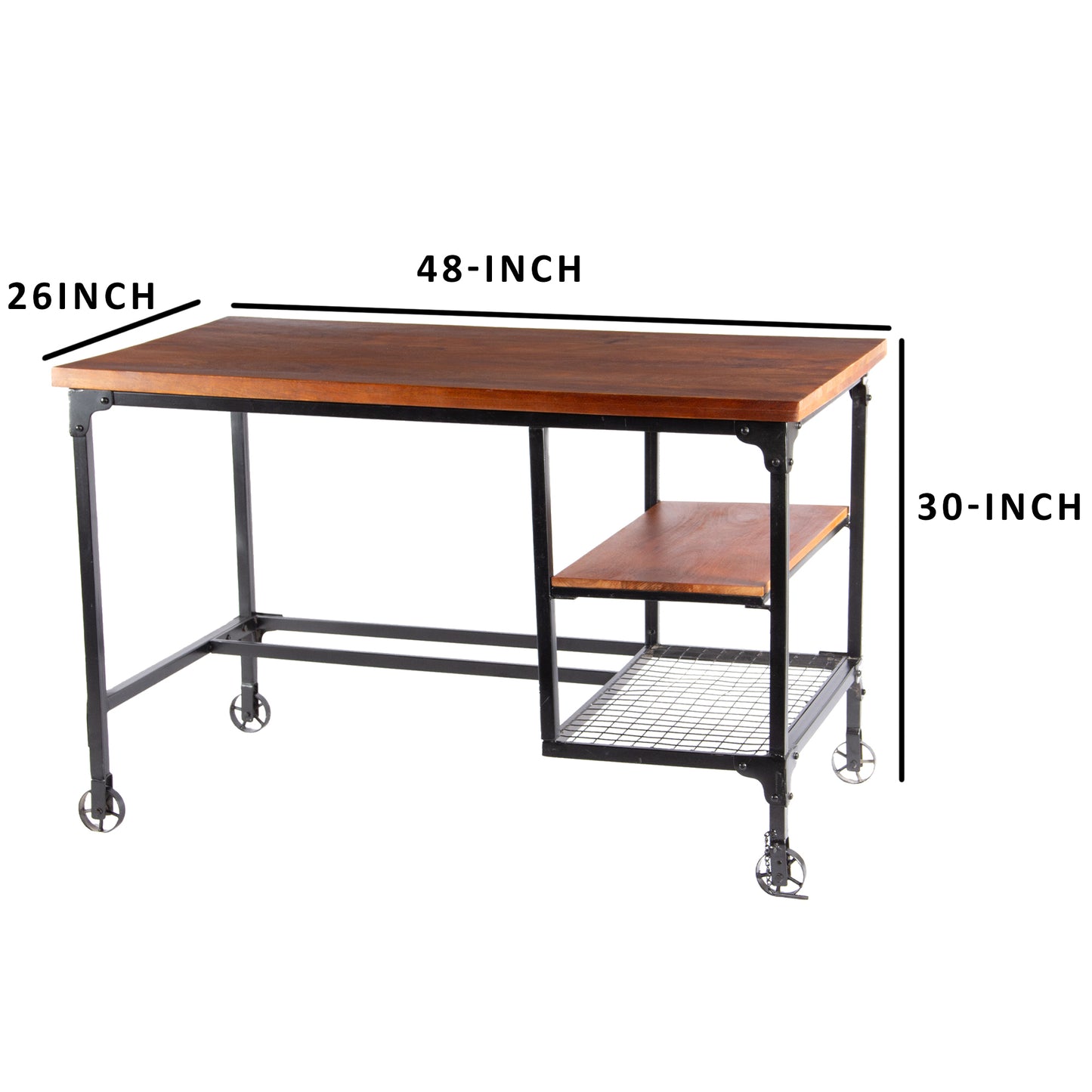 Rustic Fusion Metal Desk