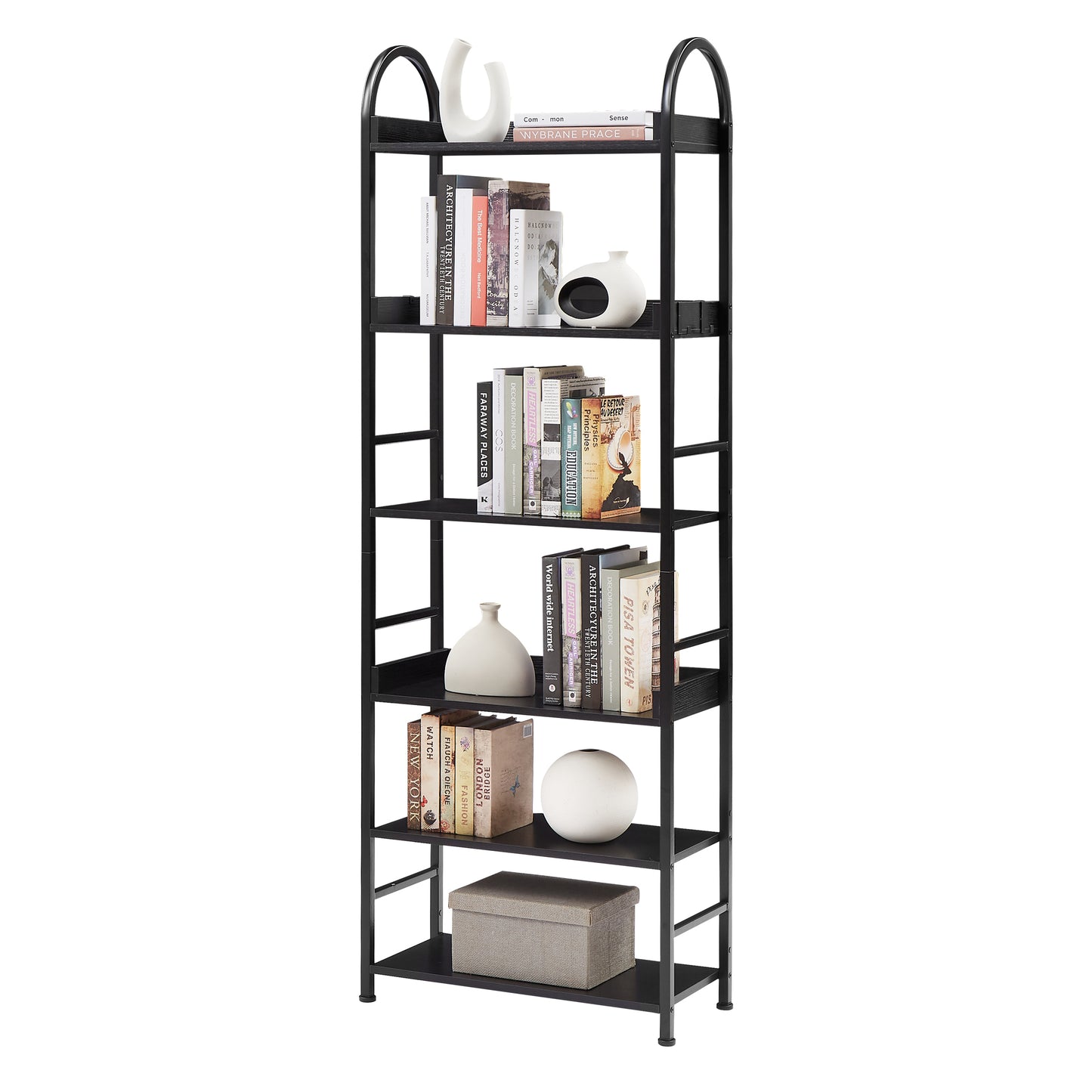 Tall Tower Bookcase - Black