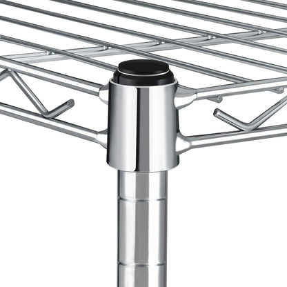Simple Deluxe III 3-Tier With Wheels- Silver
