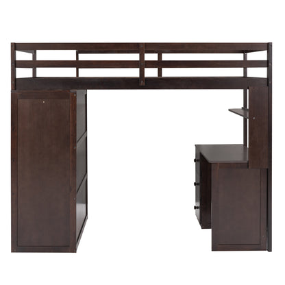 Espresso Haven Loft Bed