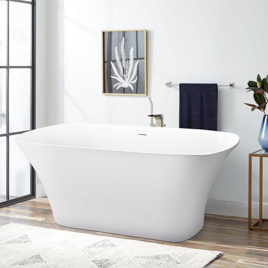 Bevo 67"  Acrylic Freestanding Soaking Bathtub  - White