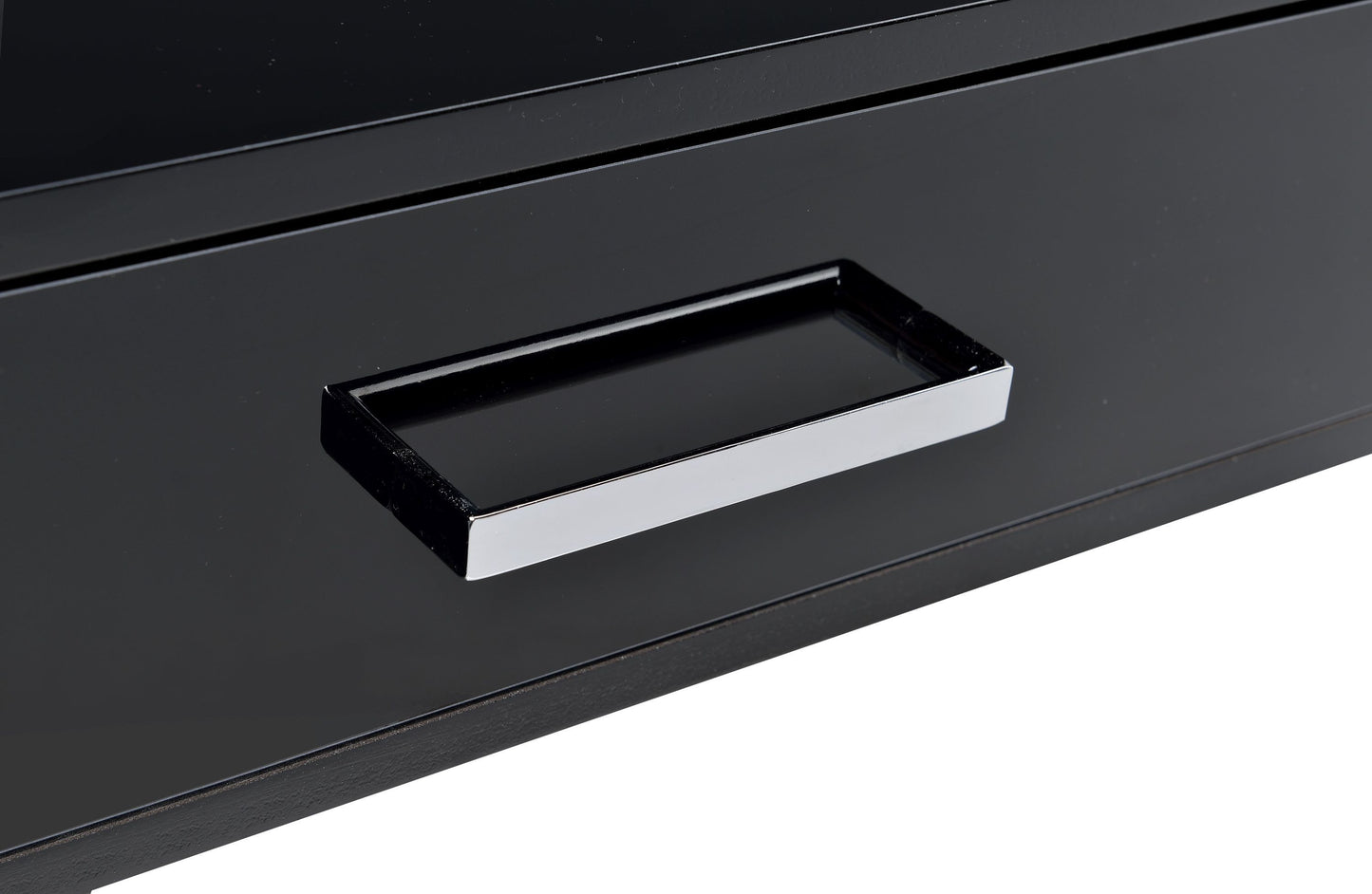 Coleen Desk in Black High Gloss & Chrome