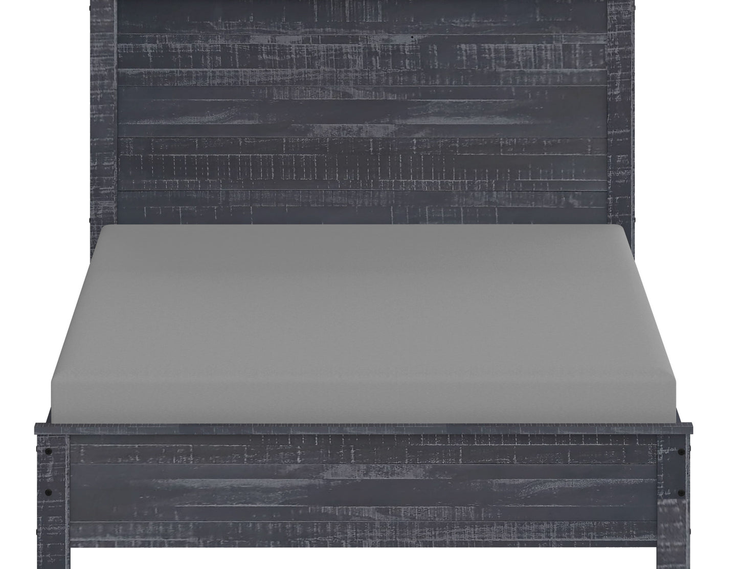 Eco Rustic Grey Wood Bed