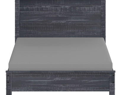 Eco Rustic Grey Wood Bed