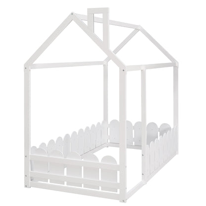 Dreamland Haven Twin Size Wood Bed House