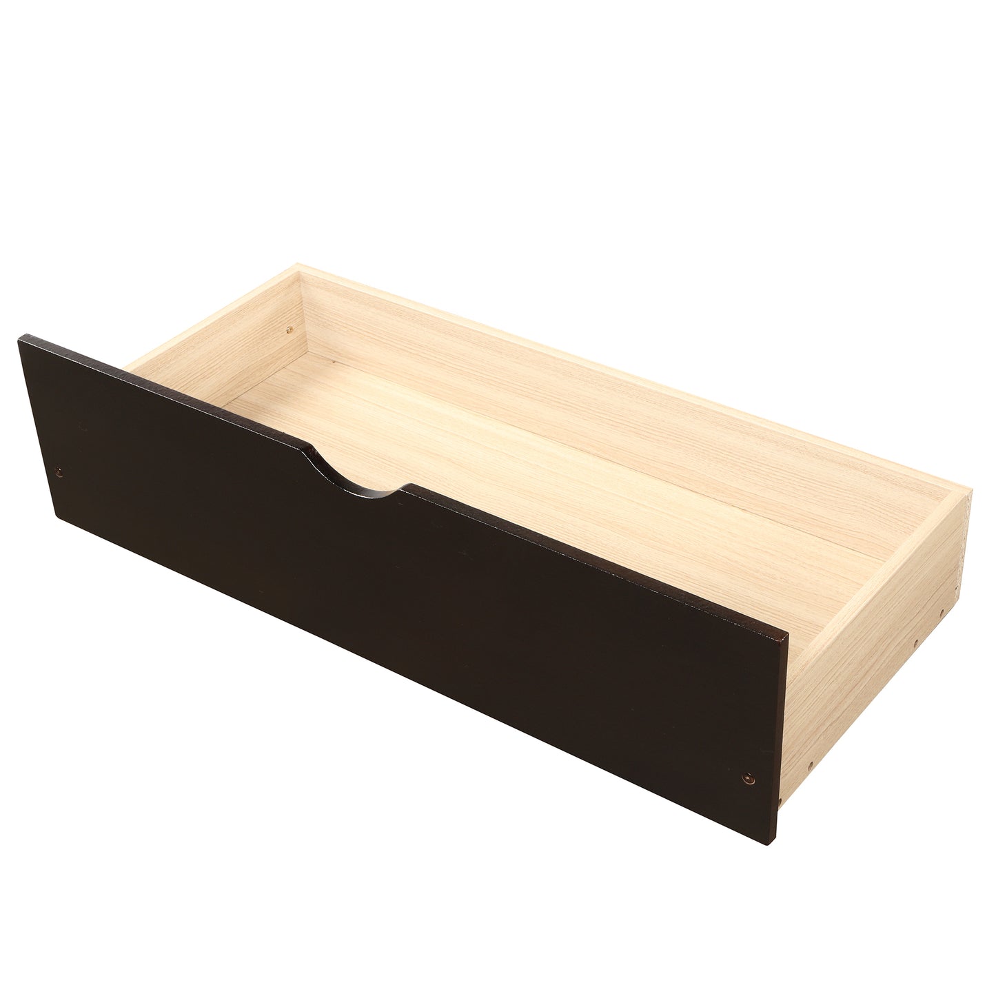 Iso Twin Size Platform Bed with 2 under-bed drawers - Espresso