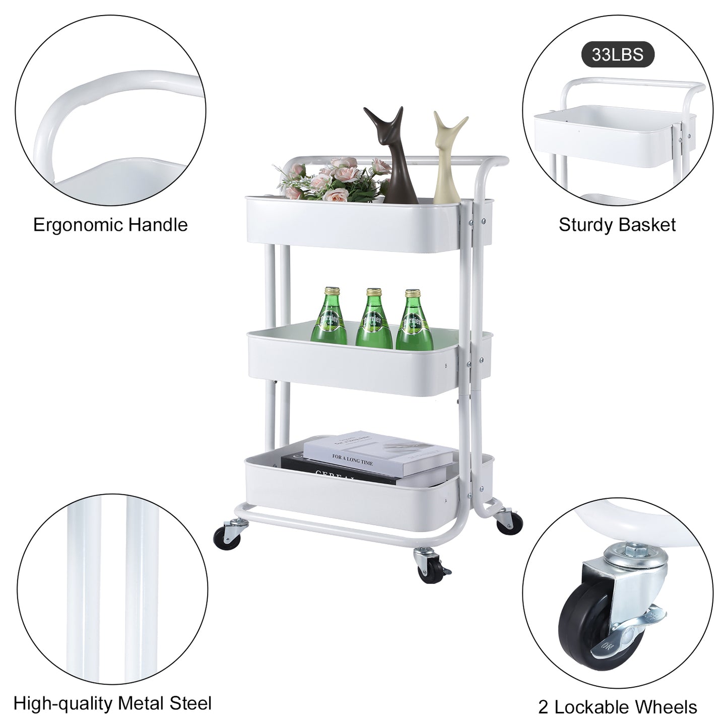Rolling Craft Cart Deluxe