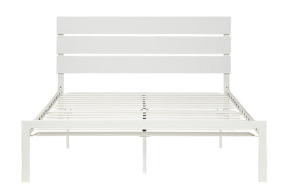 Willow Contemporary Queen Size Bed - White