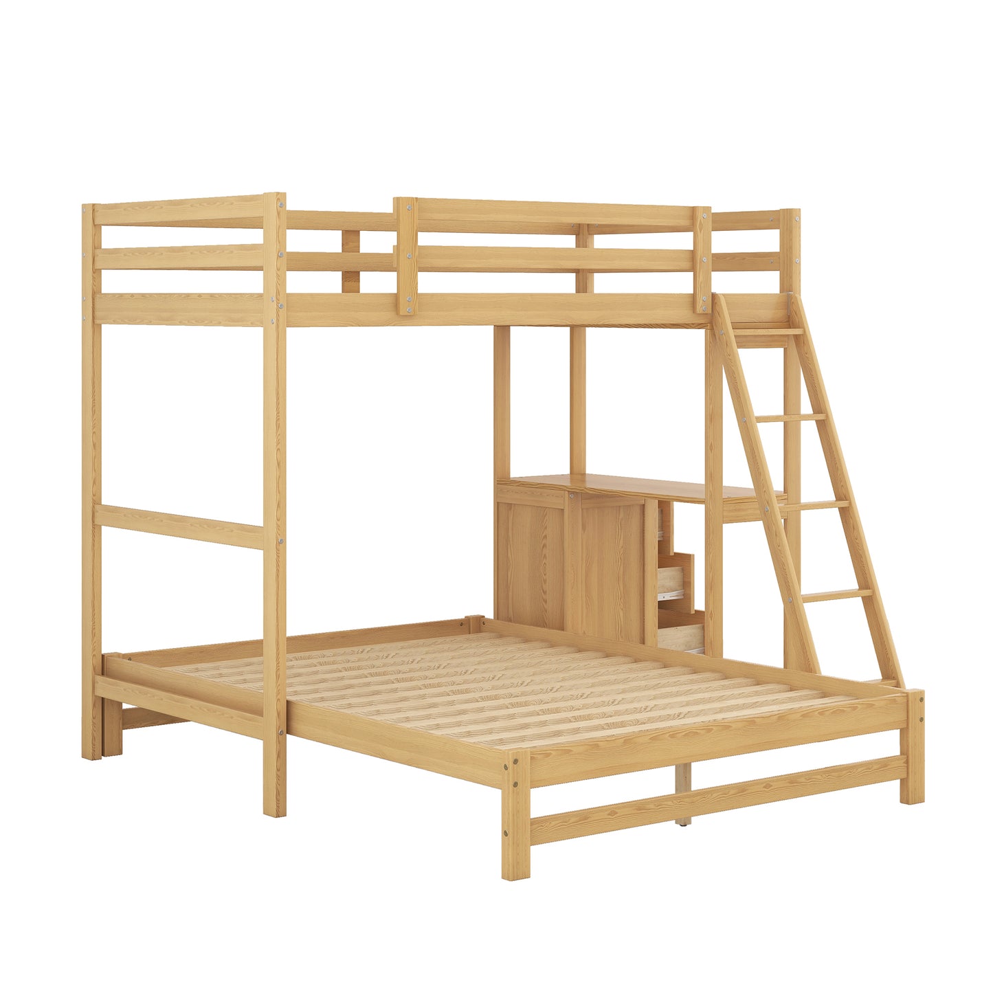 Nature's Haven Twin Full Desk Bed
