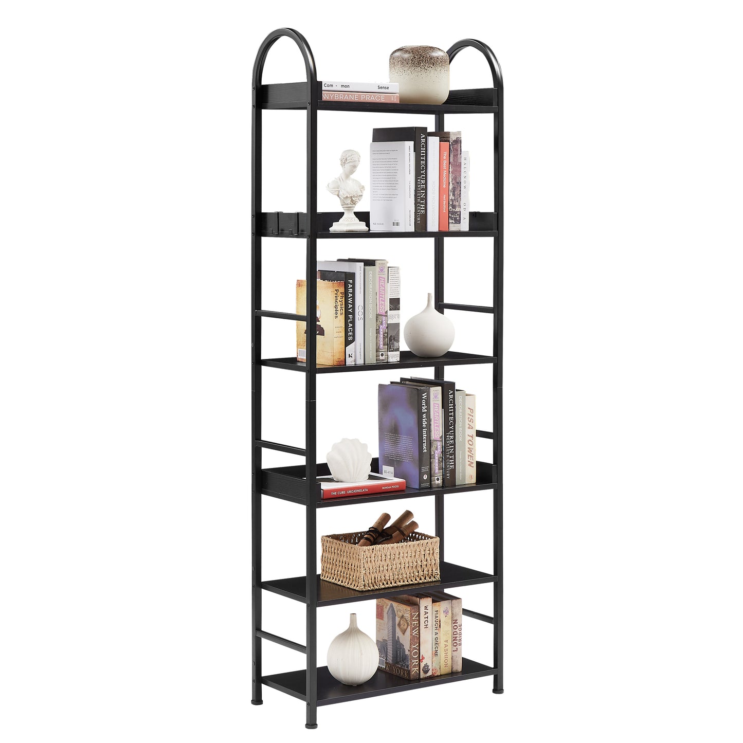 Tall Tower Bookcase - Black
