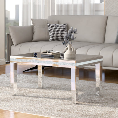 Mirrora Glass Mirrored Coffee Table