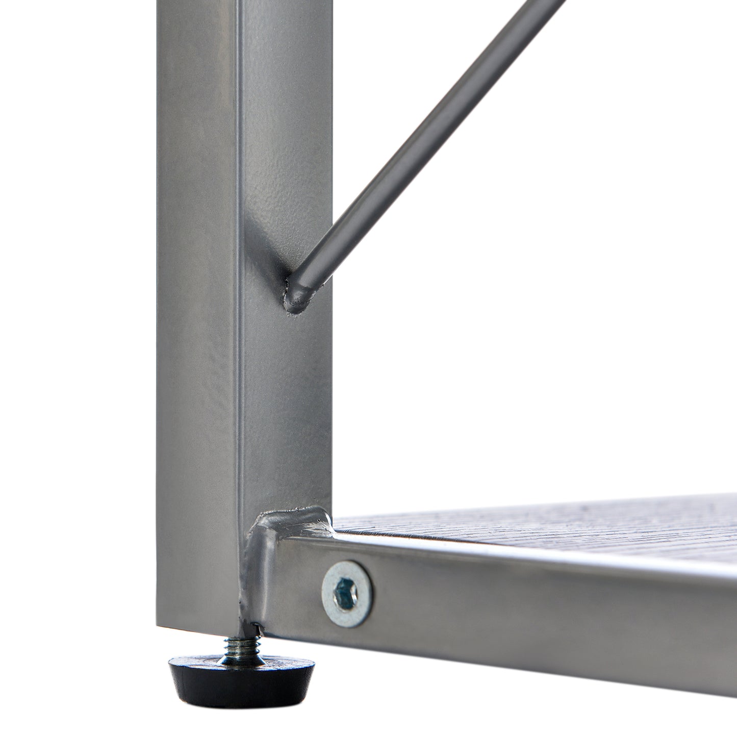L-Shaped Corner Bookcase - Silver+Grey