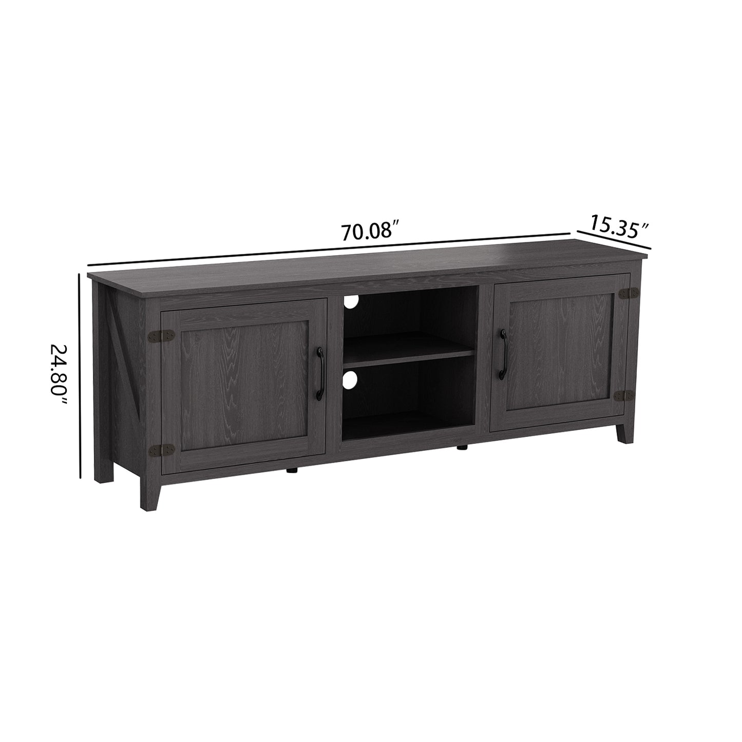 Elegant Ebony Entertainment Hub