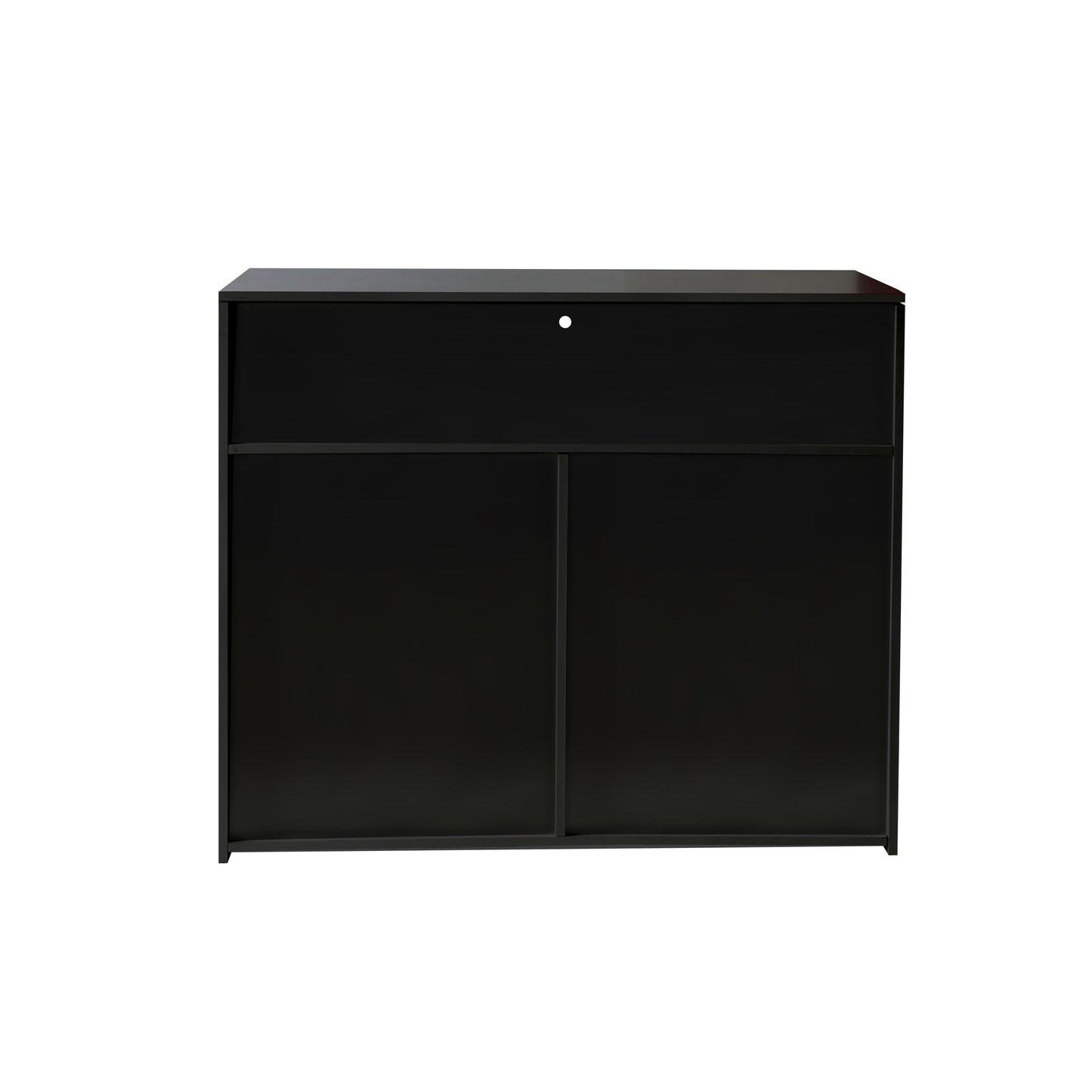 Glossy Glow Sideboard: Modern Storage Cabinet with LED Light