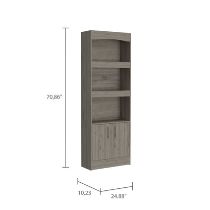 Coastal Haven 1-Drawer 3-Shelf Bookcase - Light Grey