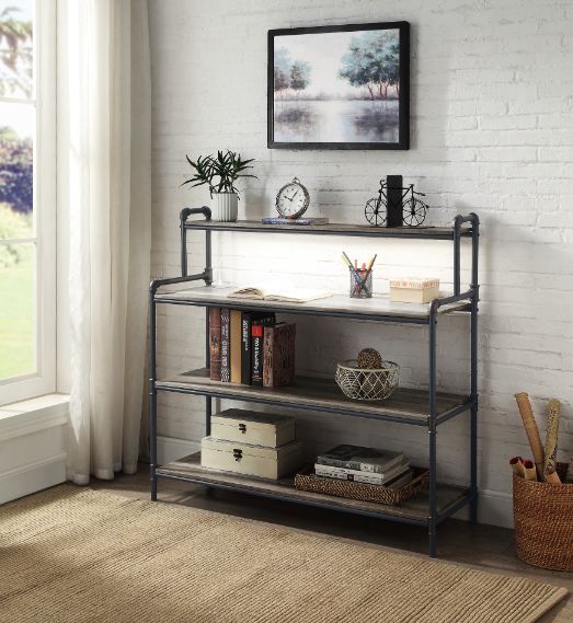 Cordelia USB Port, LED Book Shelf