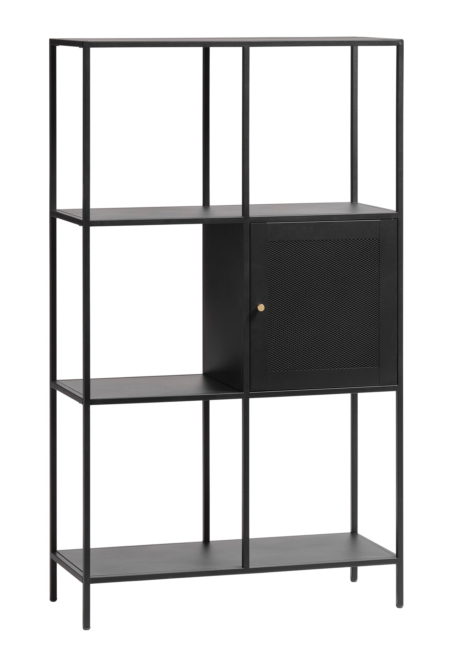 Noir I Metal Mesh Door  Storage Bookcase