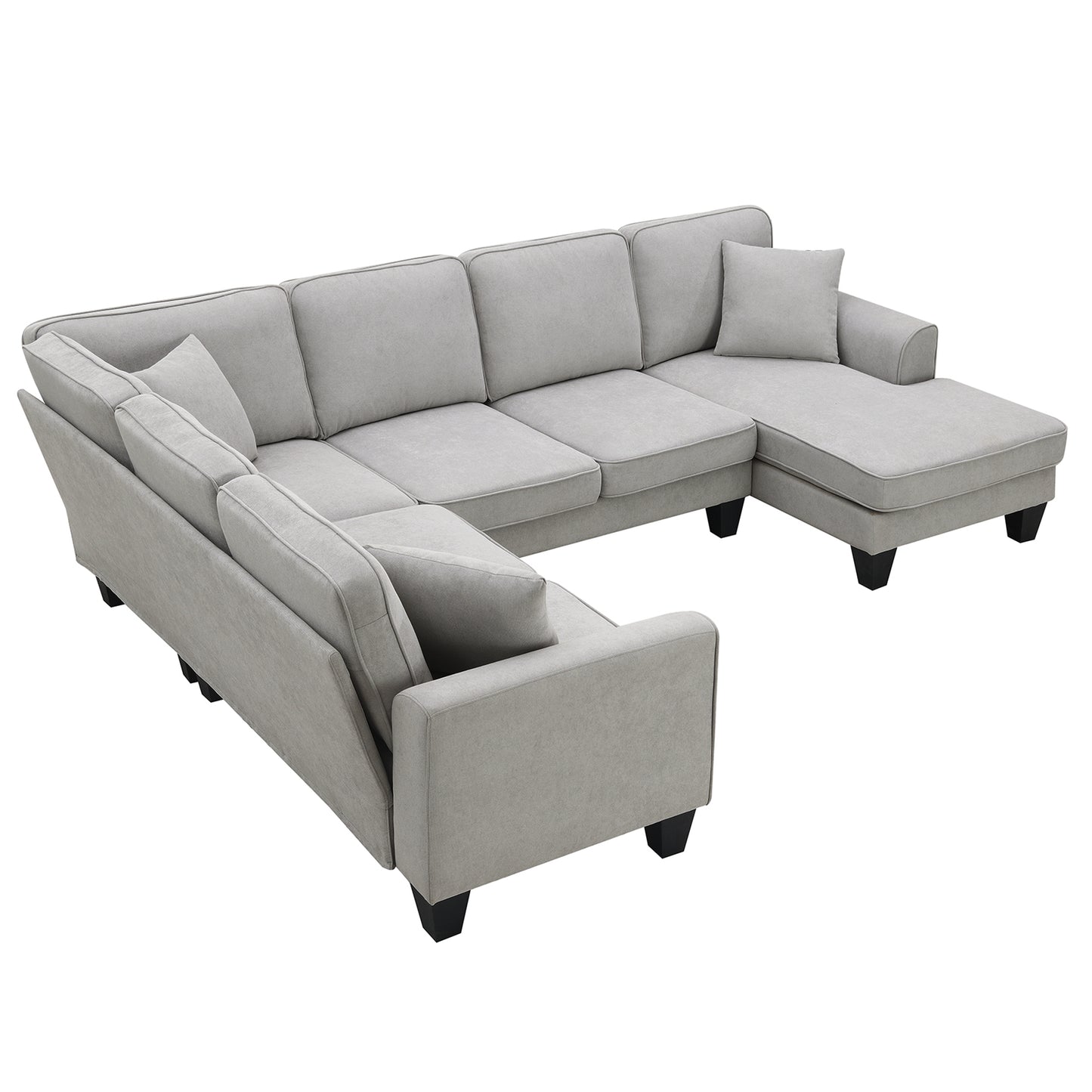 Elegant Comfort U-Shape Sectional Sofa Set