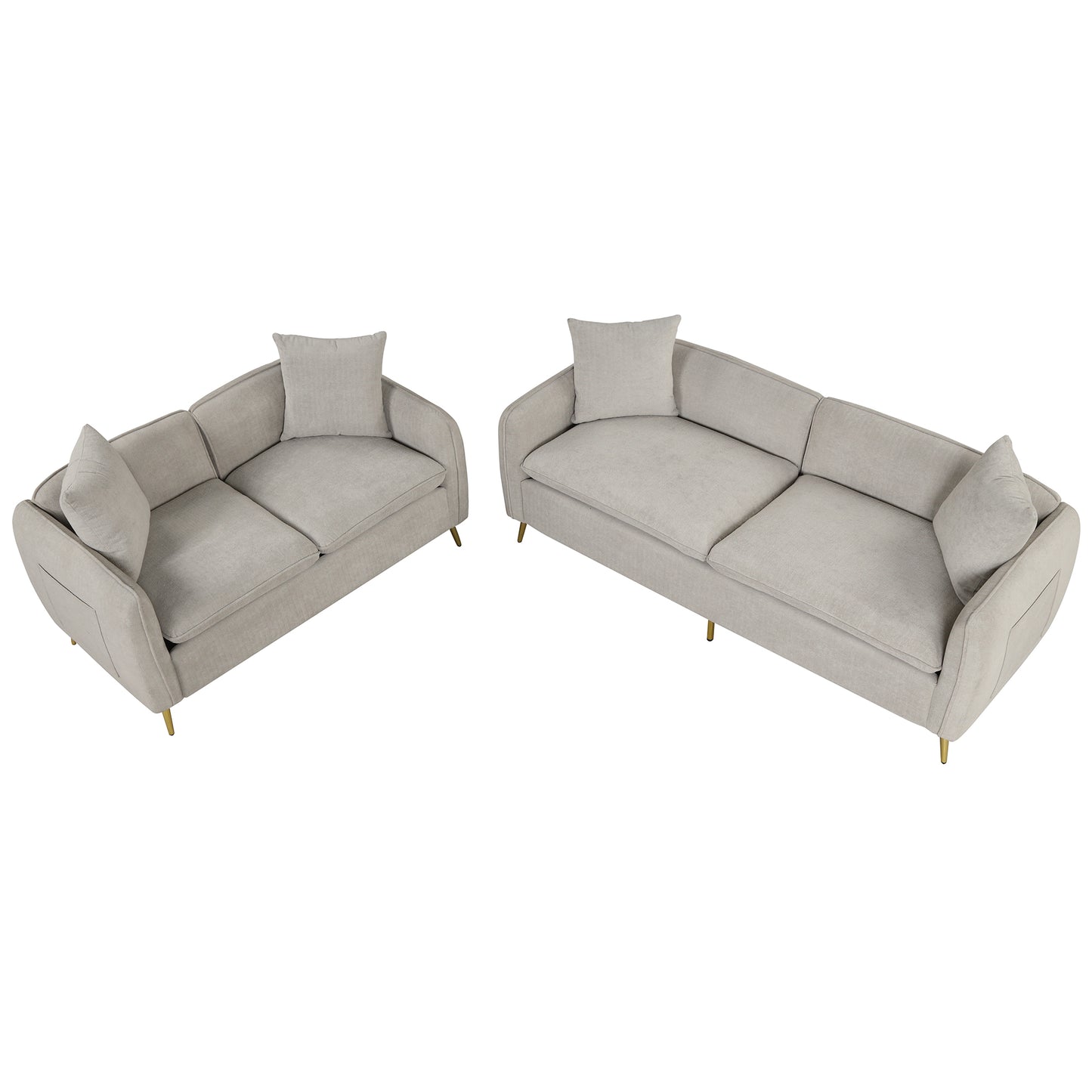 Elegant Comfort Velvet Sofa Set