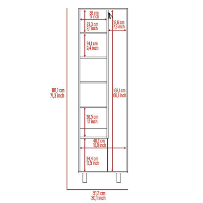 Halifax 2-Door Rectangle Closet Pantry  - White