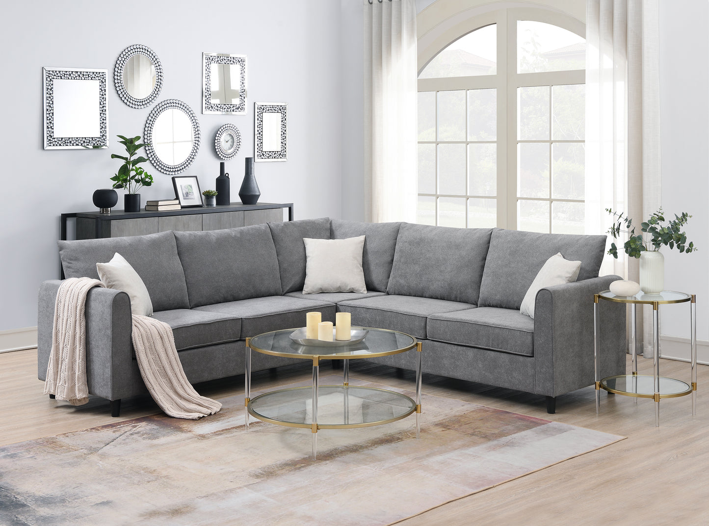 Luxury Comfort Living: Modern L-Shaped Sectional Sofa