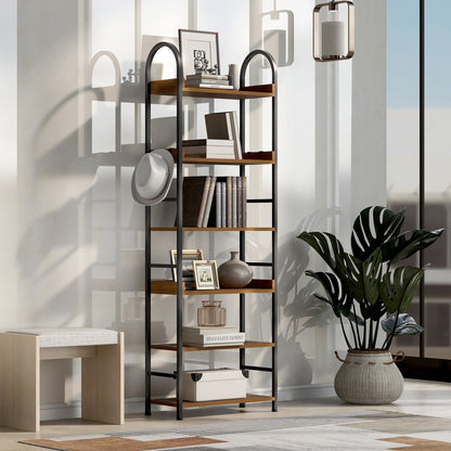 Tall Tower Bookcase - Brown