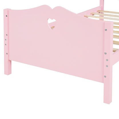 Pink Dreamwood Twin Platform Bed