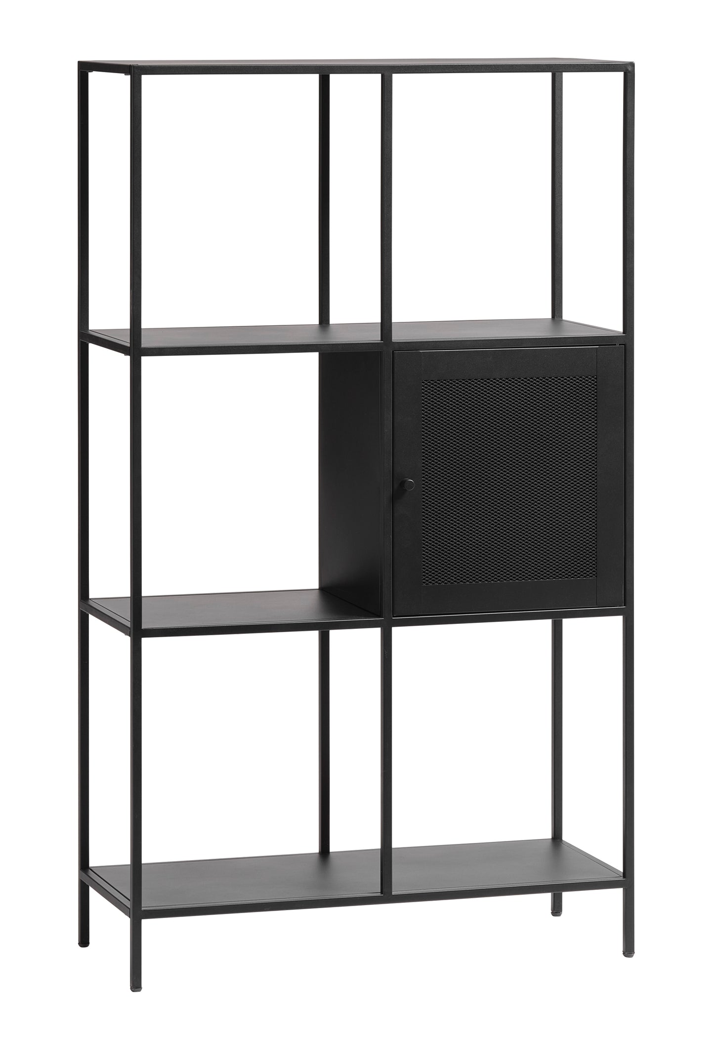 Noir I Metal Mesh Door  Storage Bookcase