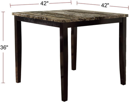 Elegant Birch Marble 5pc Dining Set