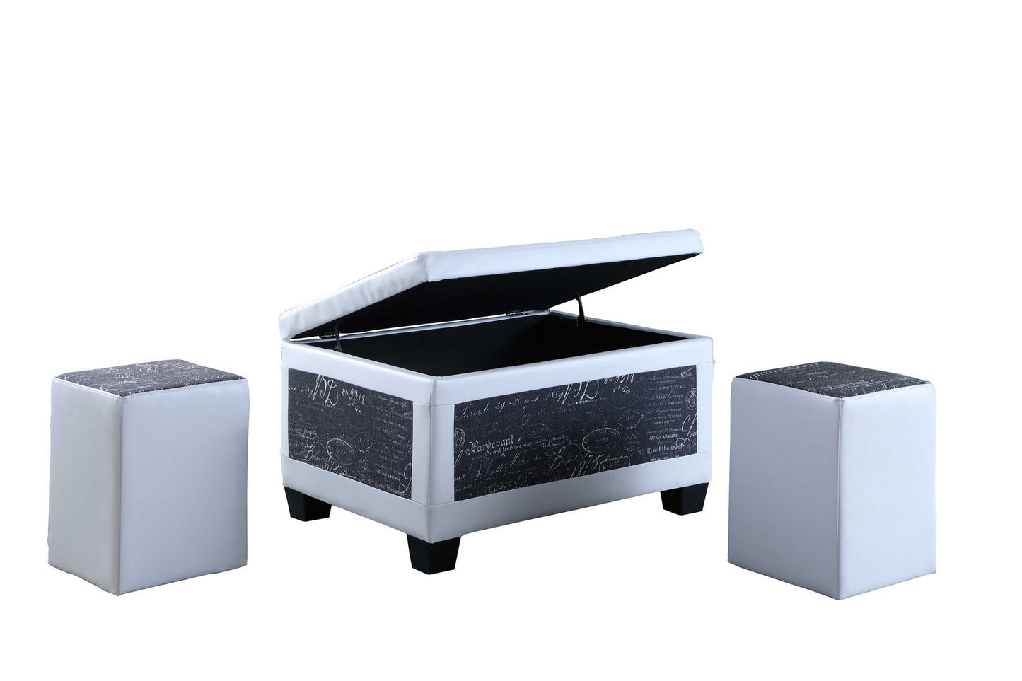 Leather Storage Ottoman  w/ 2 Seating