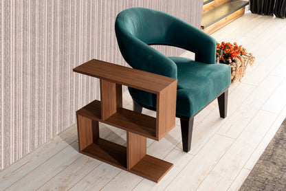 Alfa Chairside Table - Walnut