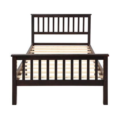 Elegant Dreams Twin Espresso Bed