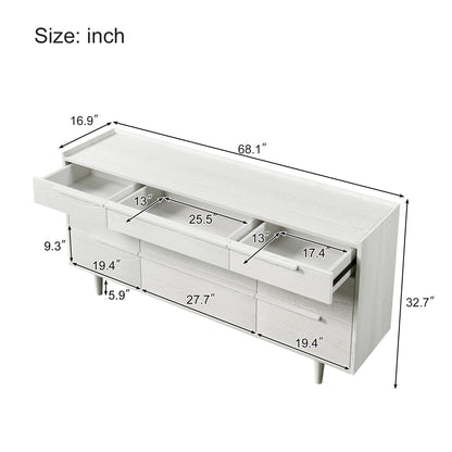 Elegance Wood 9-Drawer Dresser