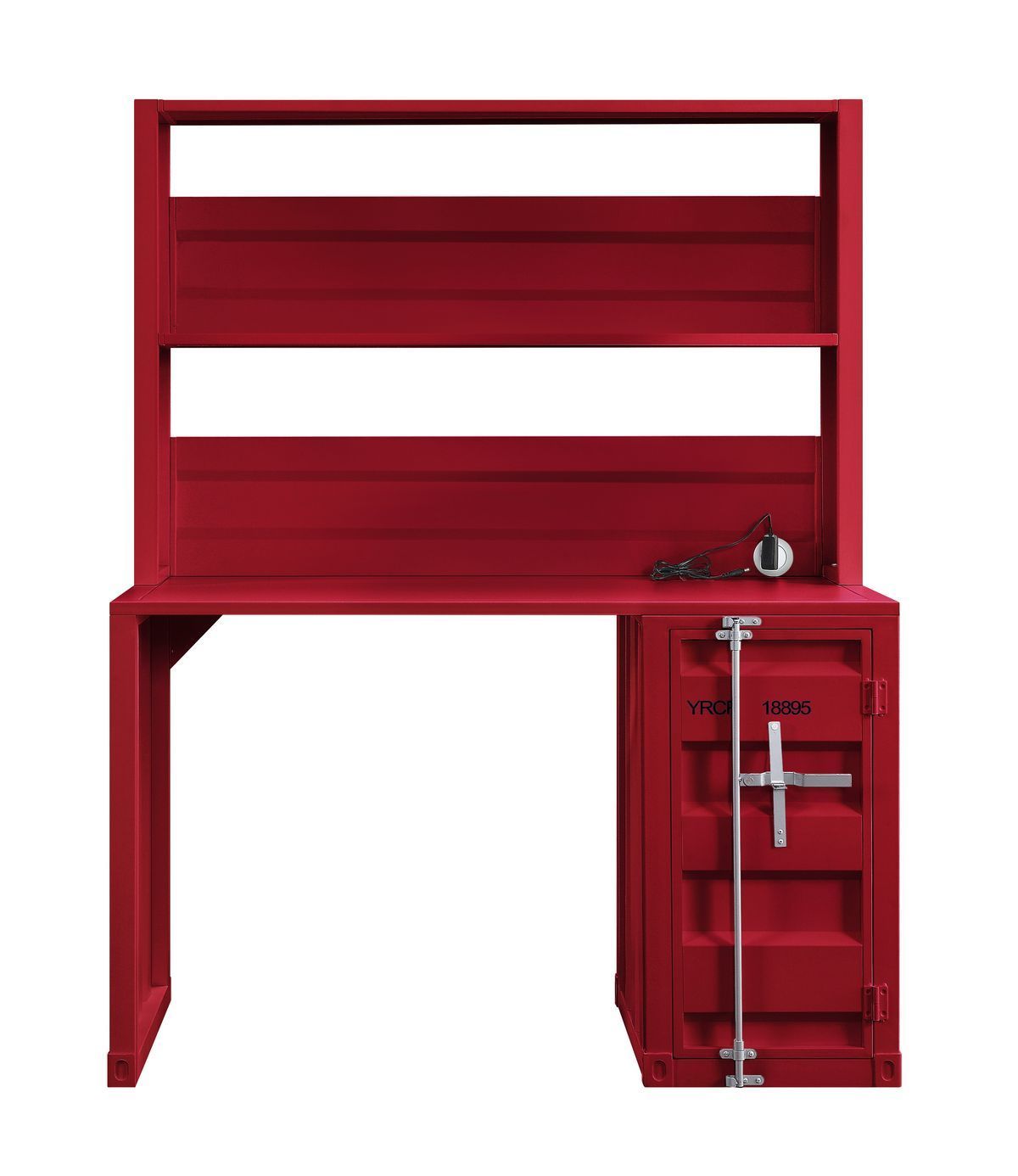 Cargo Desk & Hutch - Red