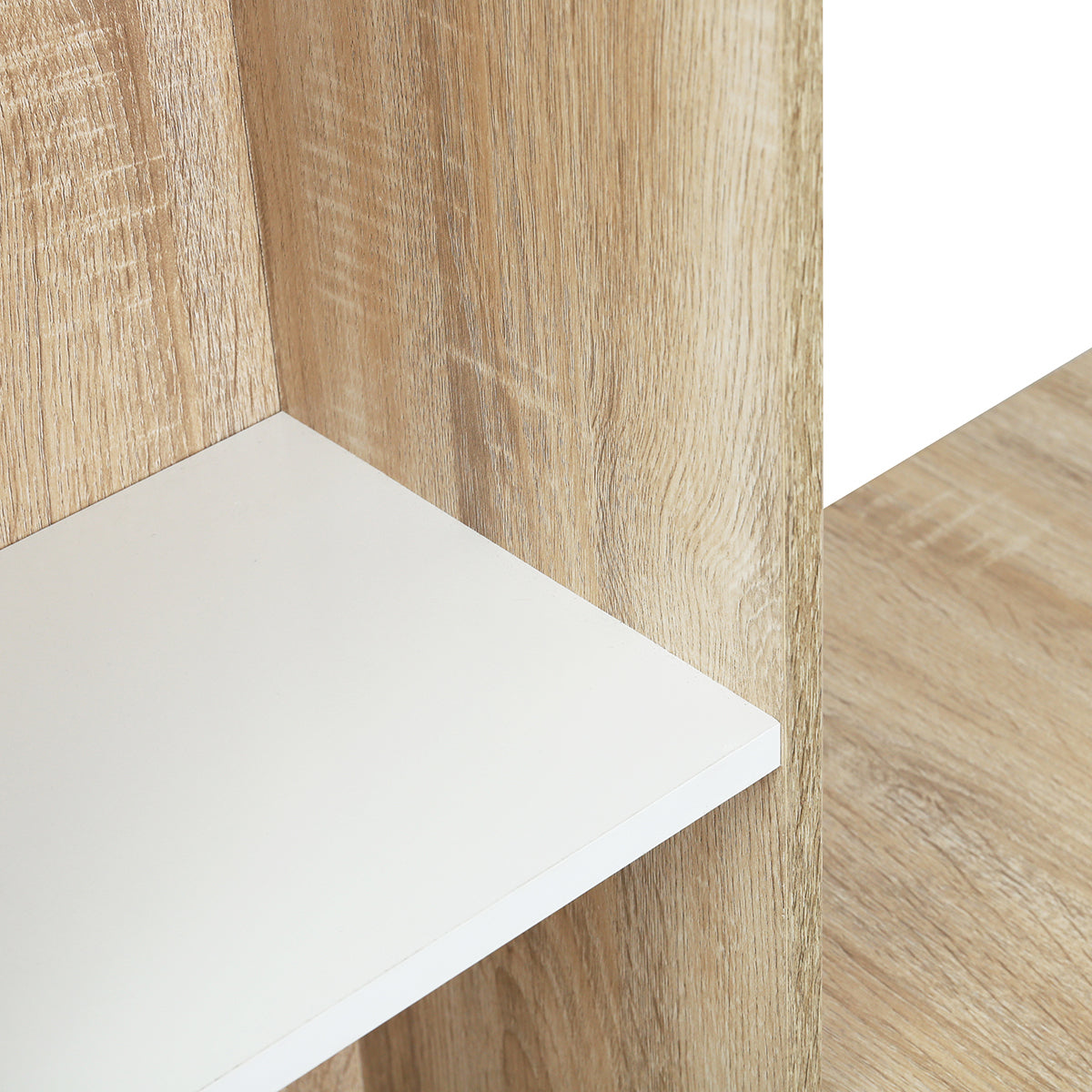 Computer desk L-shape ith shelves - OAK