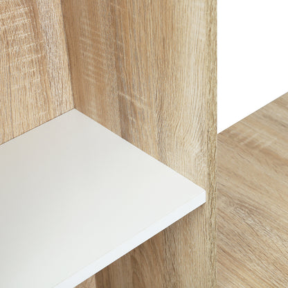 Computer desk L-shape ith shelves - OAK