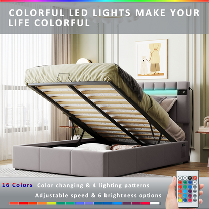 Luxury Dream Bed - Full Size with LED light, Bluetooth Player and USB Charging