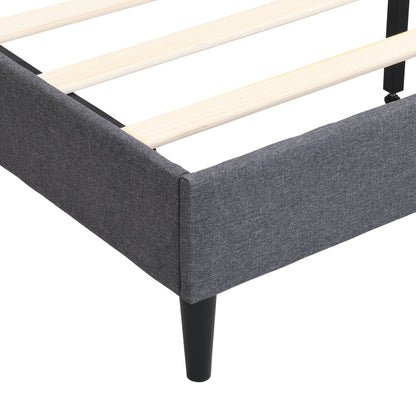 Elegant Queen Size Platform Bed Frame - Gray